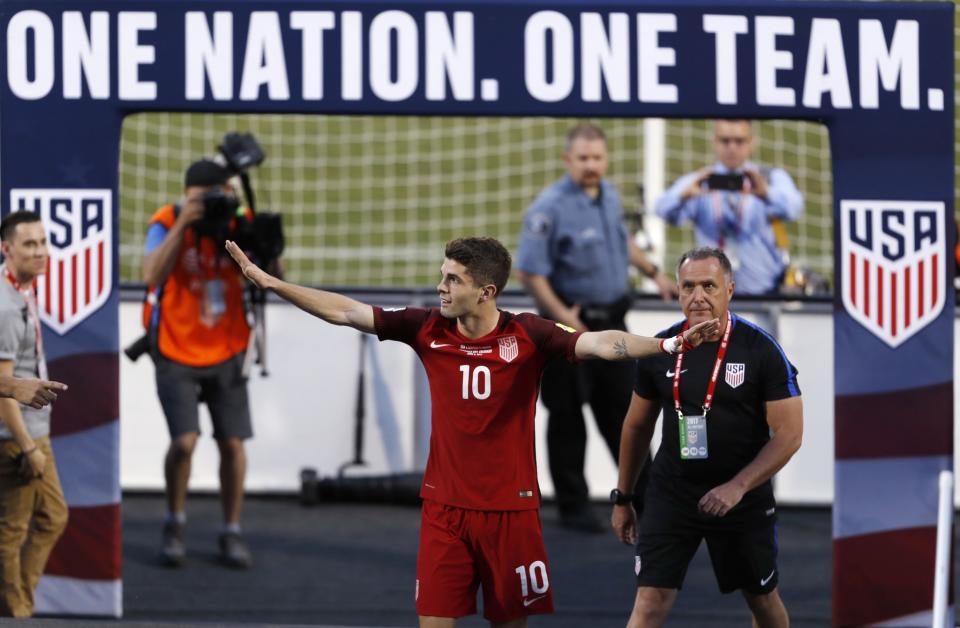 Christian Pulisic scored both goals in the U.S. men’s soccer team’s 2-0 win over Trinidad & Tobago in a World Cup qualifier Thursday night.