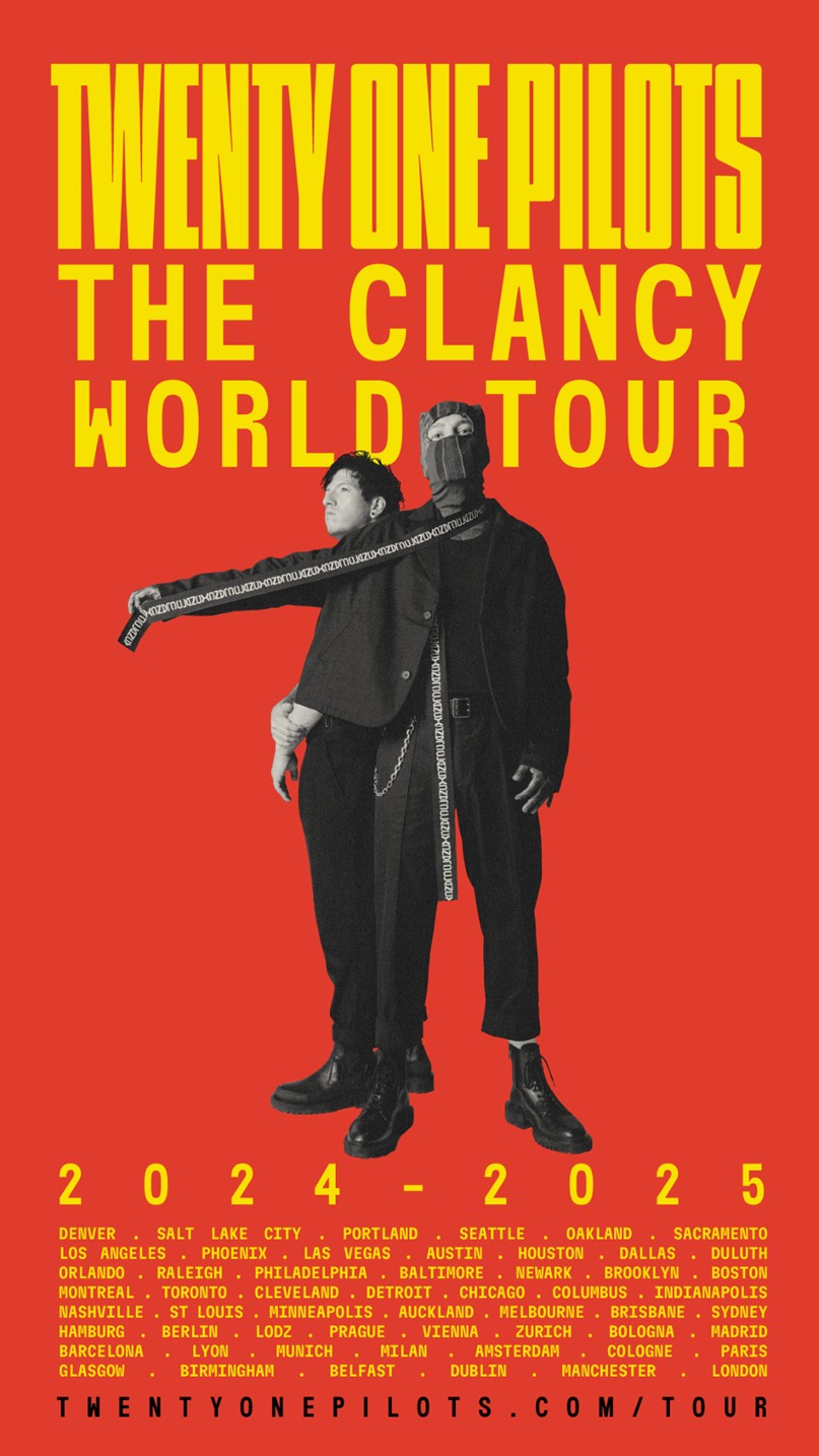 Twenty One Pilots announce 2024-25 world tour.