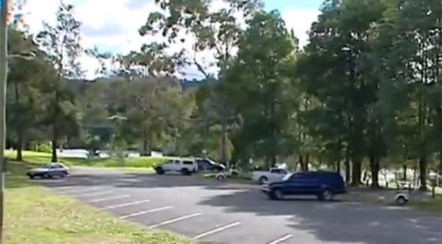 The carpark where the girl was found. Source: 7News