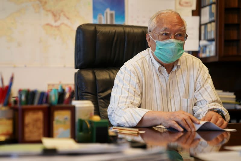 Hopewell Holdings Chairman Gordon Wu attends an interview at his office in Hong Kong