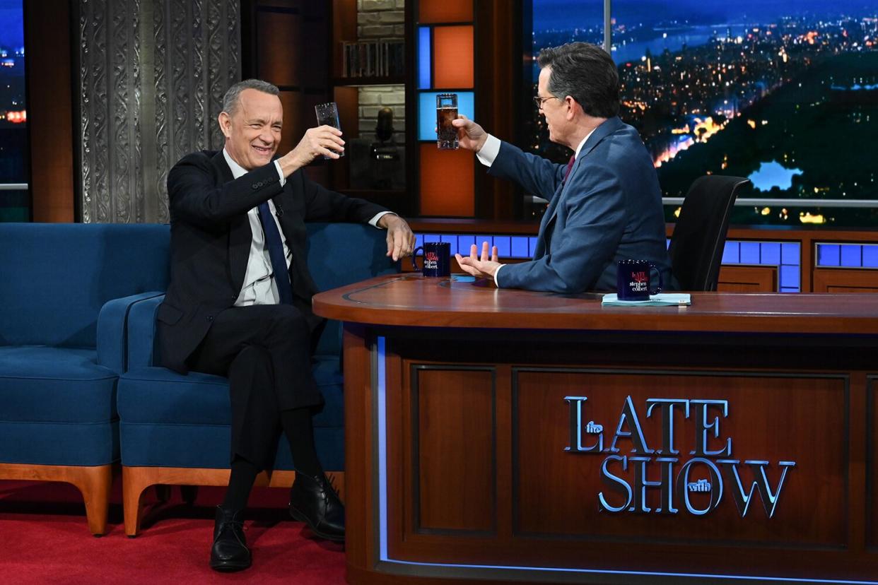 The Late Show with Stephen Colbert and guest Tom Hanks