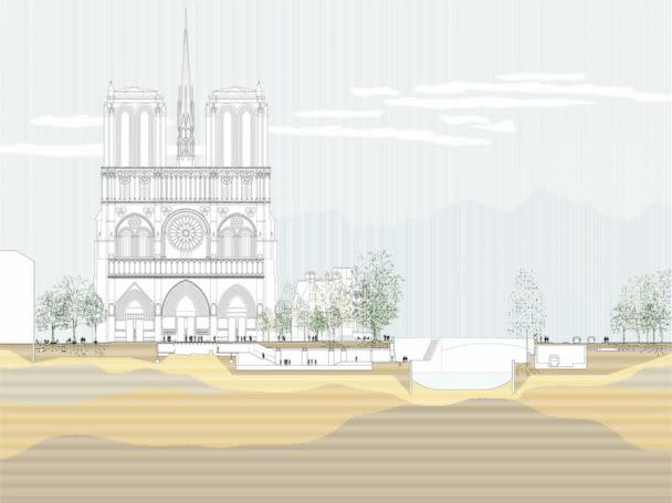 PHOTO: The design for Notre Dame's new public space in Paris. (Courtesy Bureau Bas Smets )