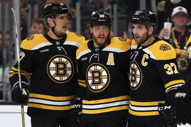 Hampus Lindholm of the Boston Bruins controls the puck during the News  Photo - Getty Images