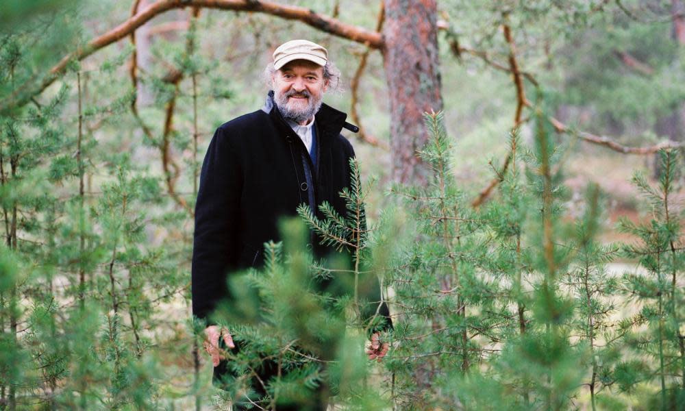 Estonian composer Arvo Pärt in his home forest in Laulasmaa, Estonia