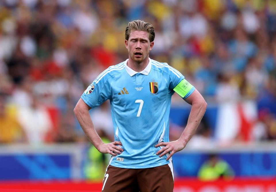 Frustration: Kevin De Bruyne and Belgium have flattered to deceive at Euro 2024 so far (Getty Images)