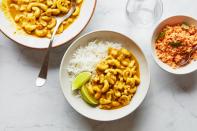 This mild and creamy dish is often a mellow pairing for the many fiery curries of the island nation, but it’s just as good on its own served atop a pile of warm rice and a squeeze of lime for brightness. <a href="https://www.epicurious.com/recipes/food/views/sri-lankan-cashew-curry?mbid=synd_yahoo_rss" rel="nofollow noopener" target="_blank" data-ylk="slk:See recipe.;elm:context_link;itc:0" class="link ">See recipe.</a>