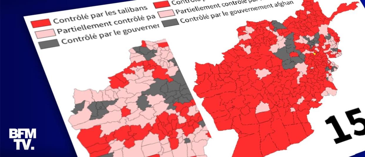 CARTE. Afghanistan : visualisez comment les talibans ont pris le pouvoir en quelques mois - BFMTV