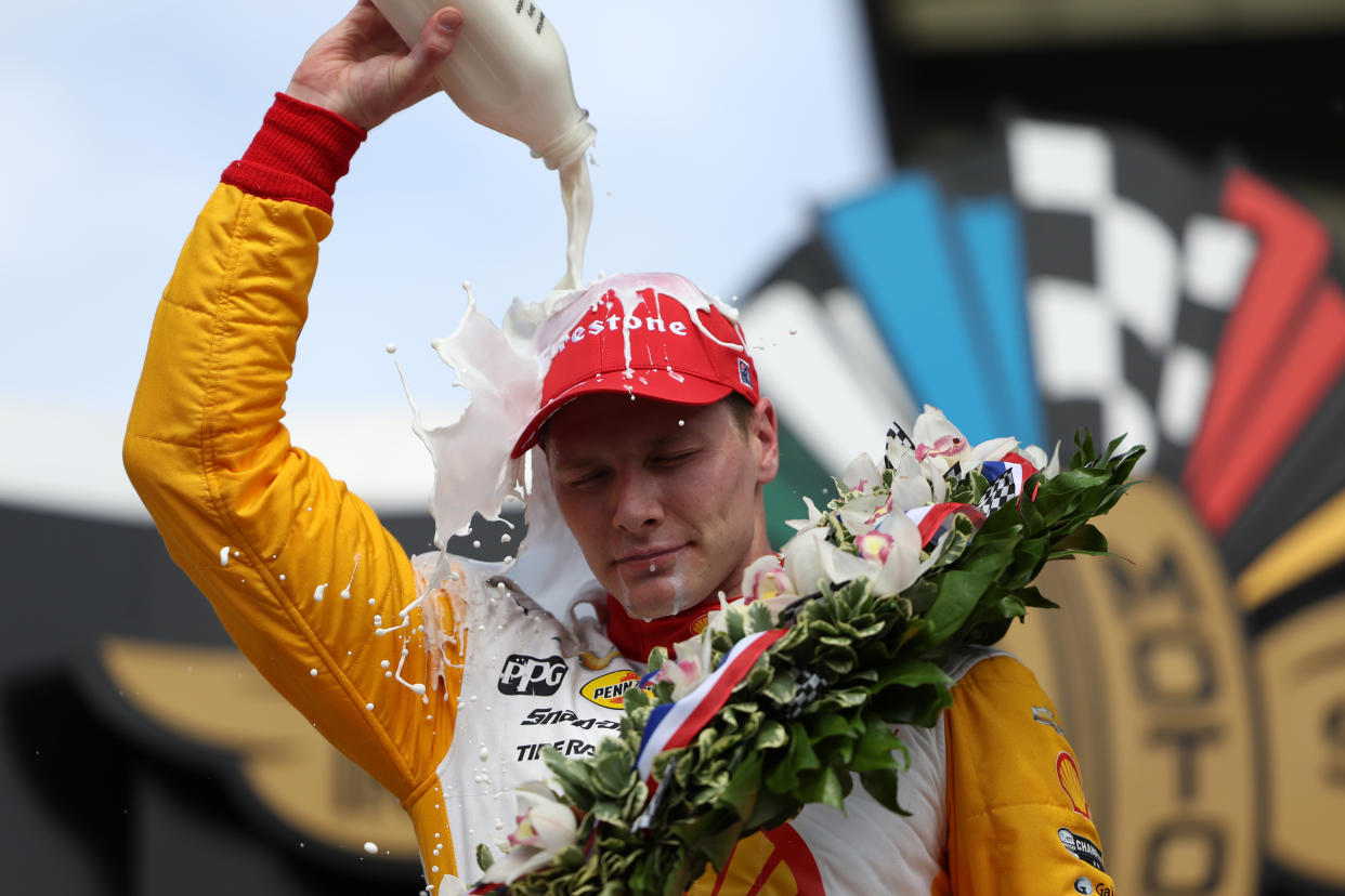 Josef Newgarden wins dramatic Indy 500 with late pass after red flag