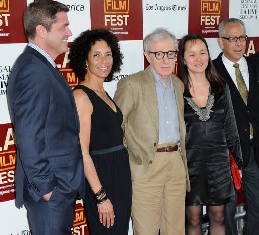 Los Angeles Film Festival Director Stephanie Allain, director/producer Woody Allen, Soon-Yi Previn, and LAFF director David Ansen arrive at Film Independent's 2012 Los Angeles Film Festival Premiere of Sony Pictures Classics' 'To Rome With Love' at Regal Cinemas L.A. LIVE Stadium 14 on June 14 in California. Allen says what drives him still is the desire to make a great movie