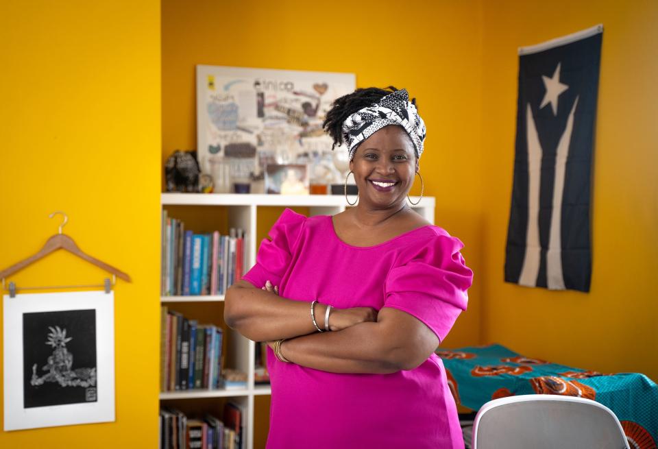 Gloriann Sacha Antonetty Lebrón: founder of the first publication in Puerto Rico dedicated to amplifying Afro-Latinx voices, Revista Etnica, in her office in Carolina, Puerto Rico on Feb.1, 2024.