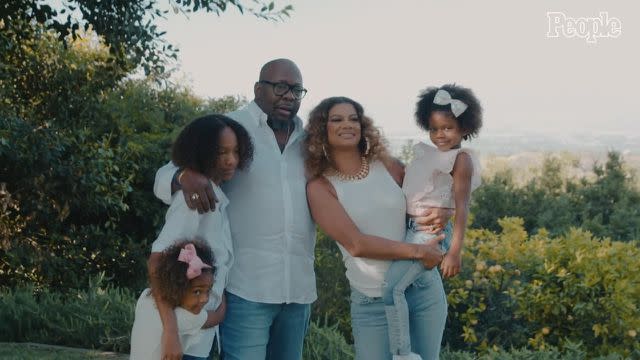 Bobby Brown and Alicia Etheredge-Brown with kids (from left) Hendrix, Cassius and Bodhi