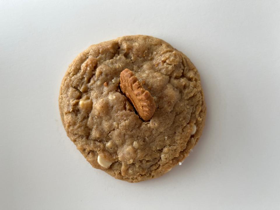 Cookie butter white chip cookie from Crumbl Cookies, 3116 Raeford Road, Suite 240, Fayetteville.