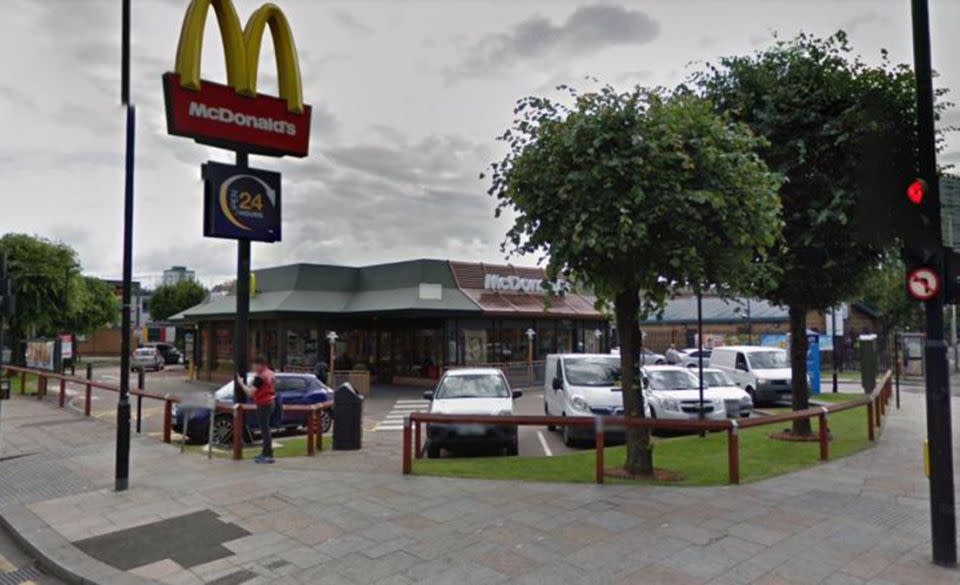 The brutal attack took place in a McDonald's in east London on Tuesday night.