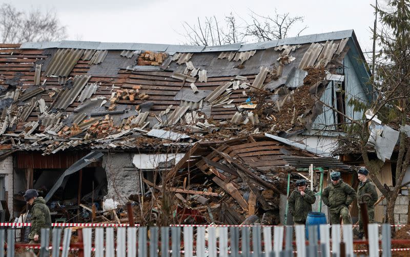 Scene of alleged Ukrainian drone explosion in Tula region