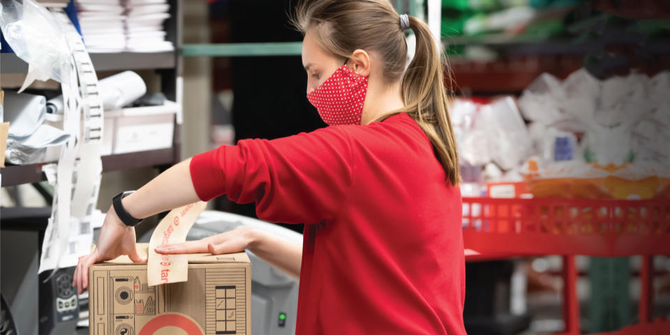 A Target employee wearing a mask. - Credit: Courtesy of Target