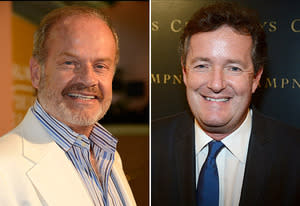 Kelsey Grammer, Piers Morgan | Photo Credits: Kevork Djansezian/Getty Images;  Frazer Harrison/Getty Images