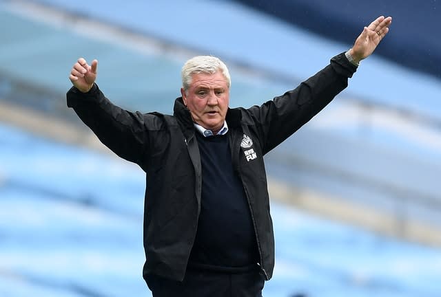 Newcastle manager Steve Bruce saw his side well beaten at the Etihad Stadium 