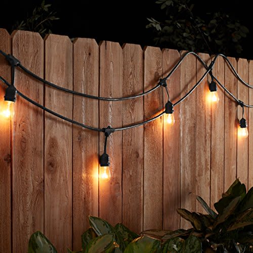 12) Outdoor Patio Black String Lights