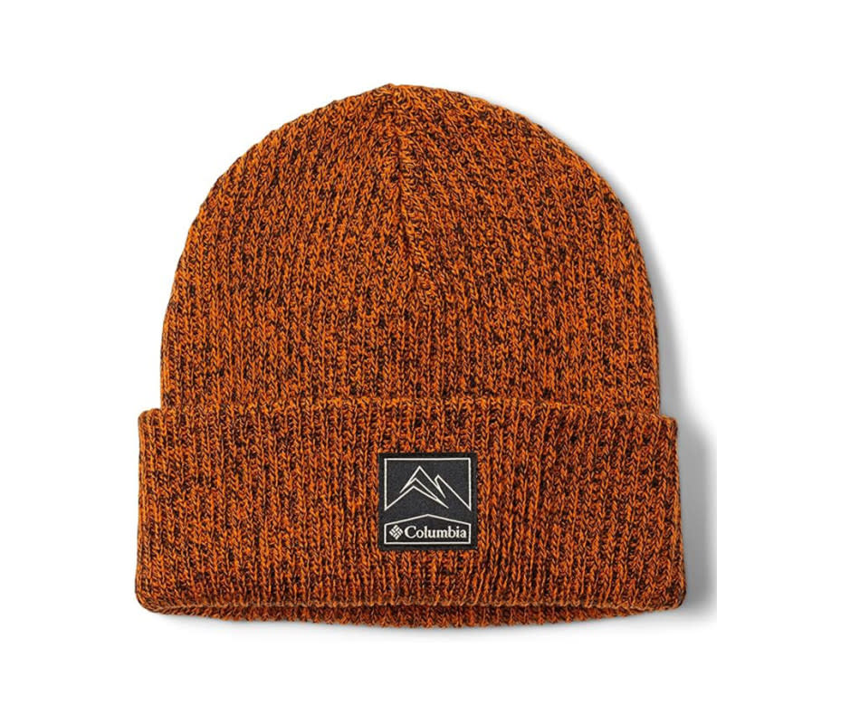 <p>Courtesy Image</p><p><strong>Material:</strong> acrylic</p><p>Introducing a nifty beanie that won't break the bank (but will break the ice). Woven from insulating acrylic, <a href="https://www.amazon.com/Columbia-Unisex-Whirlibird-Cuffed-Beanie/dp/B09KPC24ZC?&linkCode=ll1&tag=mj_mensbeanies_pjebara_101323-20&linkId=9642d2662731ef3b2899eabe355ac43a&language=en_US&ref_=as_li_ss_tl" rel="nofollow noopener" target="_blank" data-ylk="slk:Columbia’s Whirlibird Cuffed Beanie;elm:context_link;itc:0;sec:content-canvas" class="link ">Columbia’s Whirlibird Cuffed Beanie</a> doles up the softness of cashmere without the hefty price tag. The rolled cuff and Columbia mountain logo add a touch of classic style, making it the perfect way to cap off any winter fit. I once unearthed it from the depths of my gym bag and it turned out to be the unsung hero of my late-night workout, keeping me warm when the temperature took an unexpected nosedive on the walk home.</p>