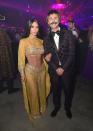 <p>Kim Kardashian and family friend, Jonathan Cheban, dressed up as the iconic duo Sonny and Cher for 2017's Casamigos Halloween Party in Los Angeles.</p>