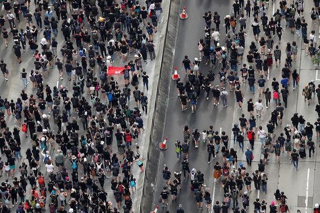 <p>Manifestation à Hong Kong, le 16 juin 2019.</p>