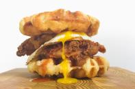 <p>Who needs buns when you've got waffles?</p><p>Get the recipe from <span>Delish</span>.</p>