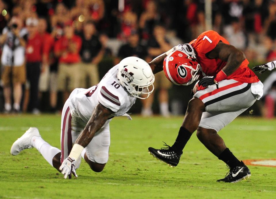 Leo Lewis has 125 tackles in his Mississippi State career. (Photo by Scott Cunningham/Getty Images)