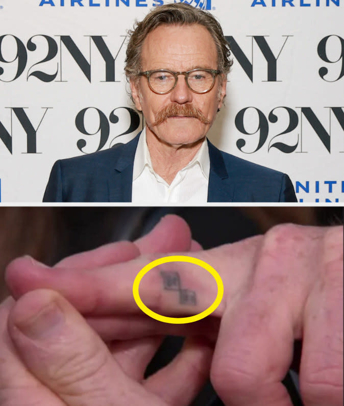 Closeup of Bryan Cranston's tattoo