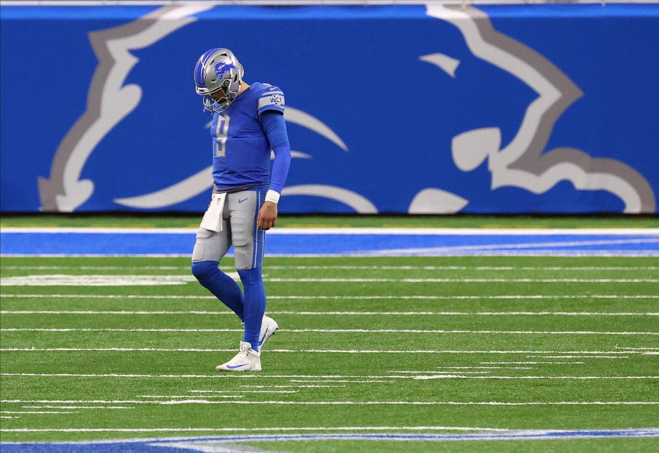 Matthew Stafford and the Lions were never really in playoff contention this season. Detroit hasn't made the playoffs since the 2016 season. (Photo by Rey Del Rio/Getty Images)