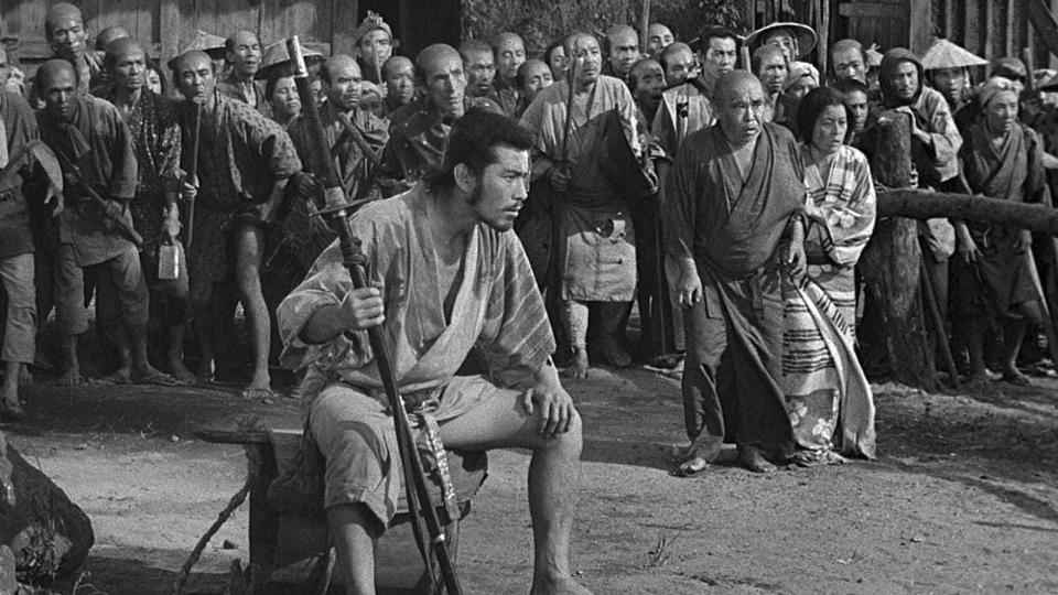 This image released by Janus Films shows Toshirô Mifune in a scene from the 1954 film "Seven Samurai." (Janus Films via AP)