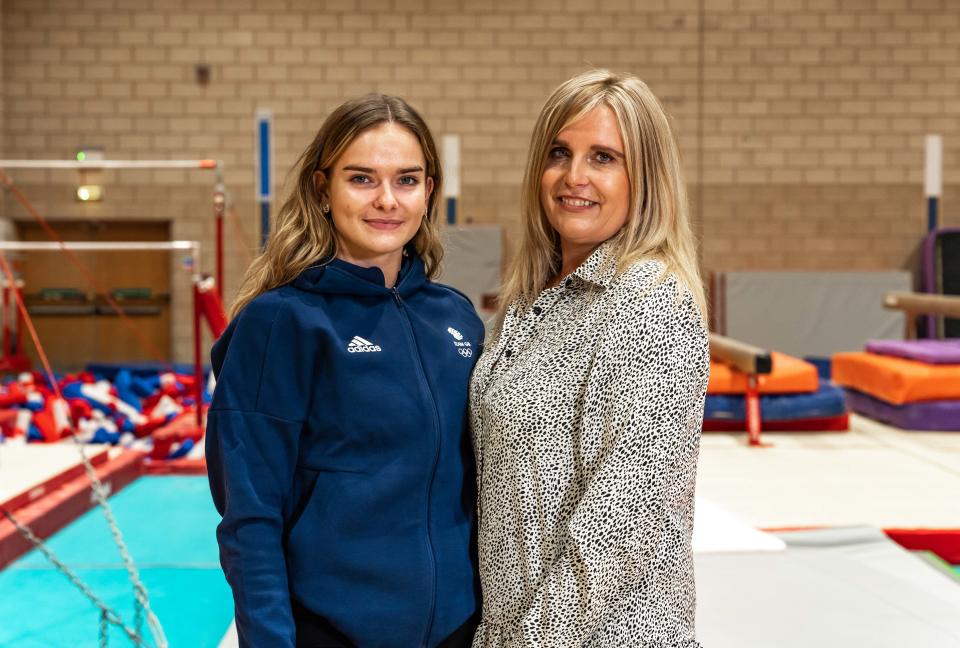 The Commonwealth Games beam champion, 20, with mum Karen