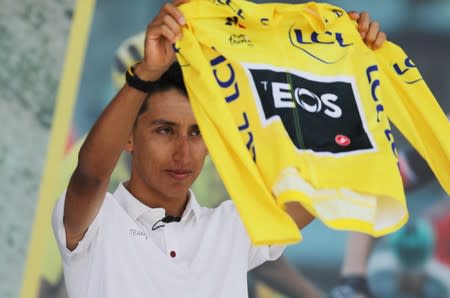 Tour de France winner Egan Bernal receives hero's welcome at home