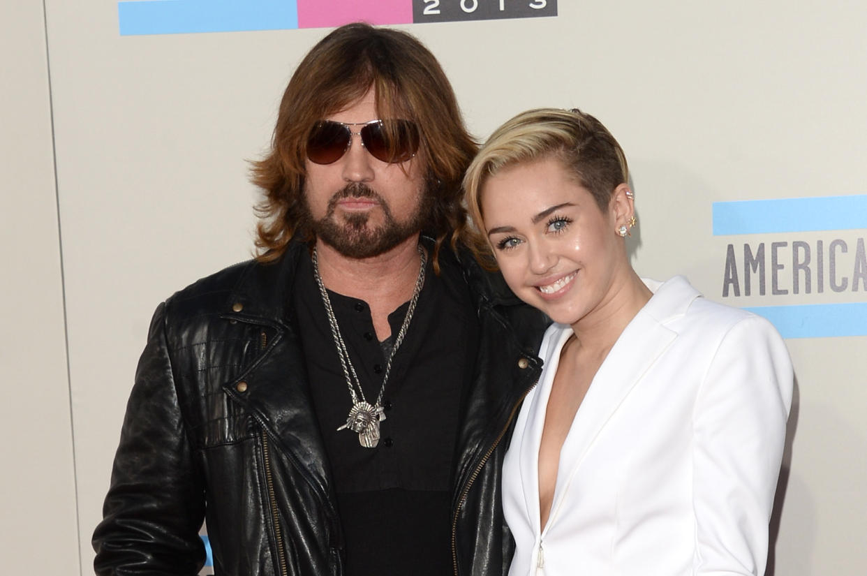 Miley Cyrus with her dad, Billy Ray Cyrus.