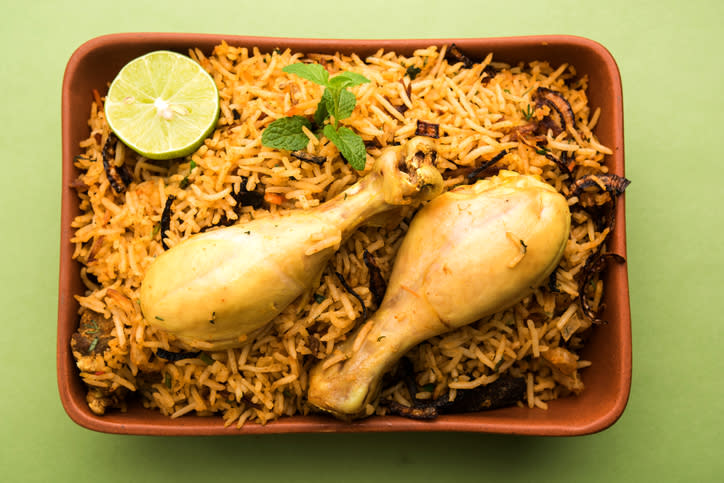 <p>Spicy, hearty and zesty, Bombay Biryani is a melting pot of flavours. The use of dried plums and kewra water gives it a slight sweetness. </p>