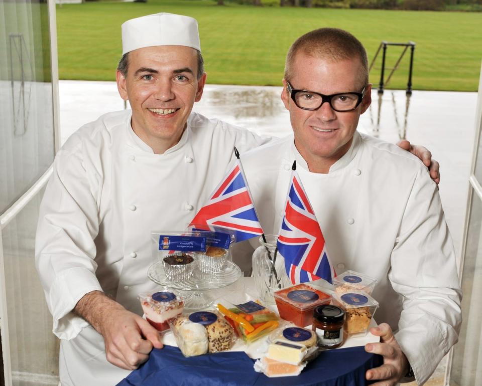 Heston Blumenthal pictured in 2012 promoting his Waitrose line of food created to celebrate the Queen’s  Diamond Jubilee (Getty Images)