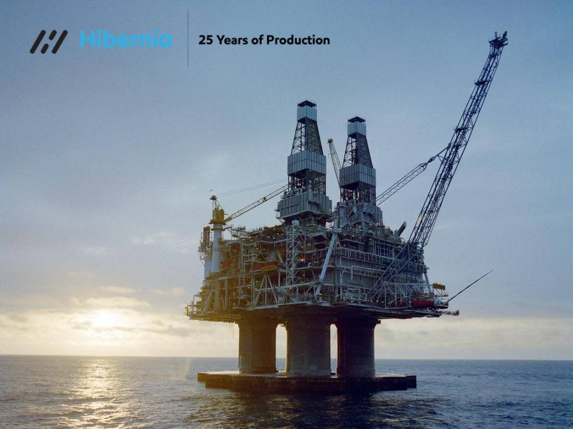 The Hibernia platform in Newfoundland and Labrador's offshore produced first oil on Nov. 17, 1997. It's one of four producing oil fields in the Jeanne d'Arc Basin, located roughly 340 kilometres southeast of St. John's. (ExxonMobil Canada - image credit)