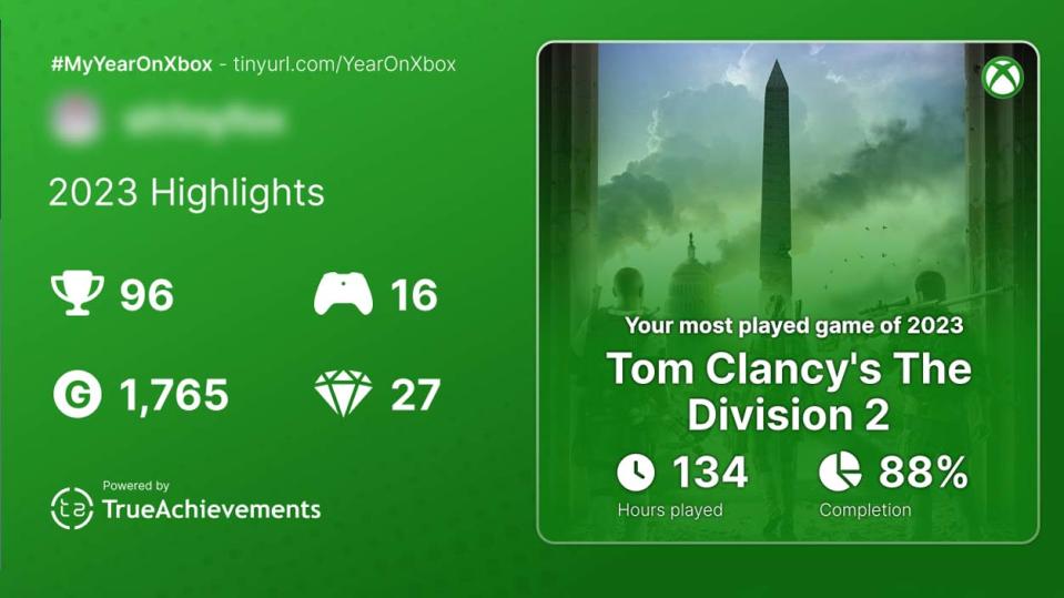 TrueAchievements MyYearOnXbox