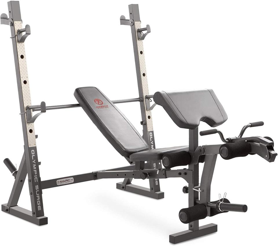 Marcy Olympic Weight Bench. Image via Amazon.