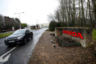 General view of the entrance to the Honda car plant in Swindon, Britain, February 18, 2019. REUTERS/Eddie Keogh