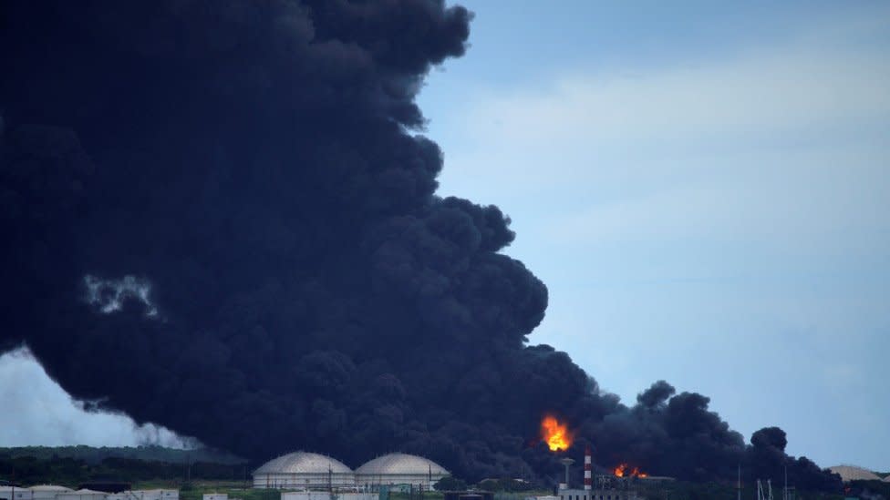 Incendio en Cuba