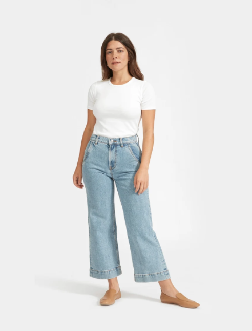 The Wide Leg Jean in light indigo