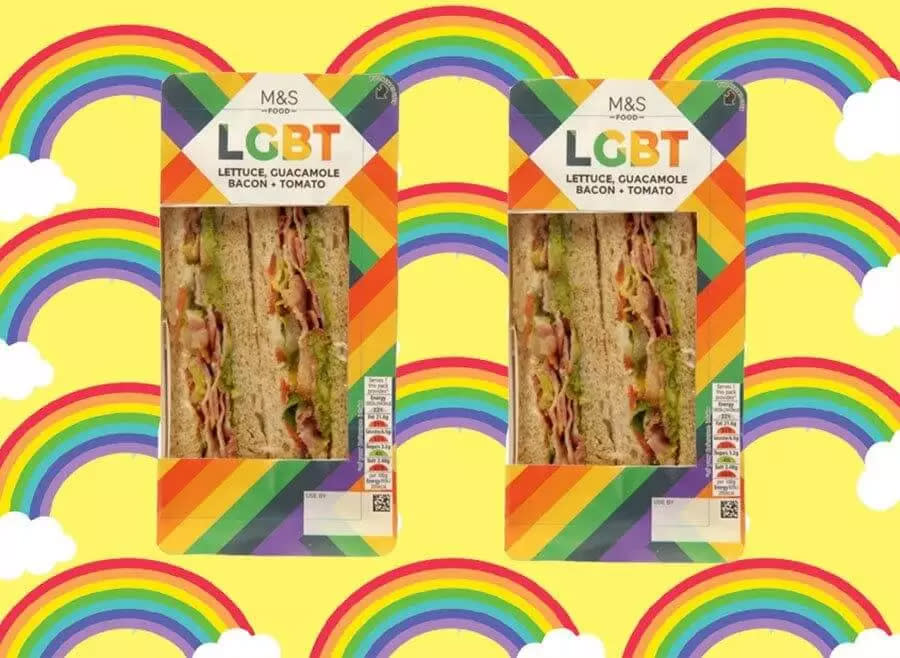 Imagen de los polémicos sandwiches LGBT de Marks & Spencer