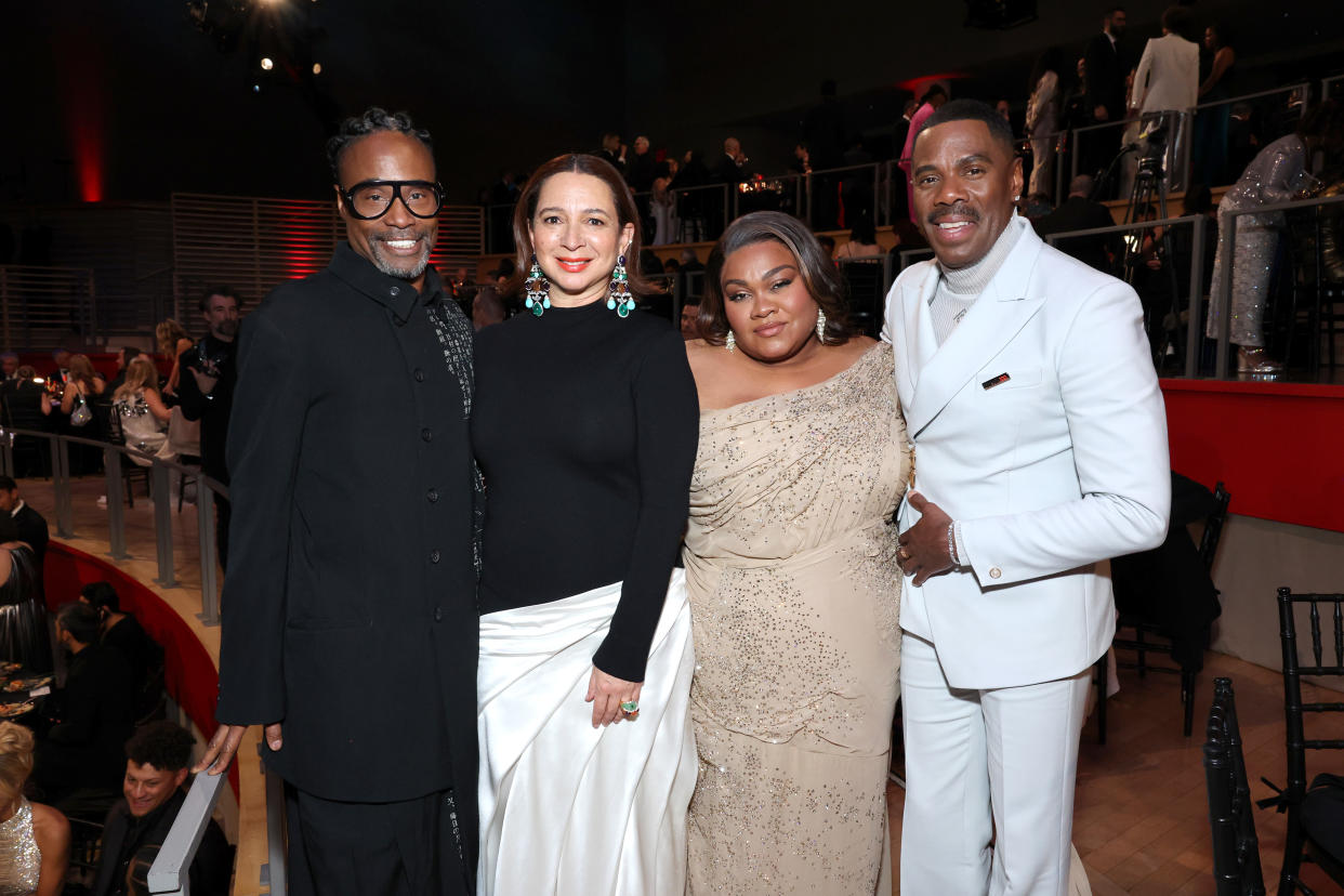 NEW YORK, NEW YORK - APRIL 25: (L-R) Billy Porter, Maya Rudolph, Da'Vine Joy Randolph and Colman Domingo attend the 2024 TIME100 Gala at Jazz at Lincoln Center on April 25, 2024 in New York City.  (Photo by Cindy Ord/Getty Images for TIME)