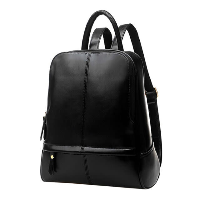 Faux Leather Backpack