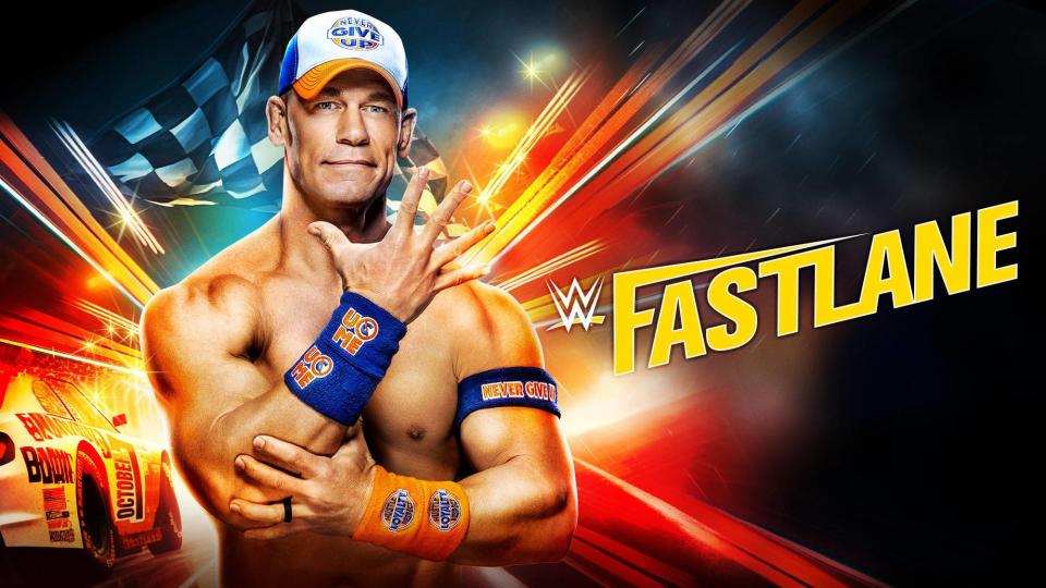  John Cena in poster for WWE Fastlane 2023. 