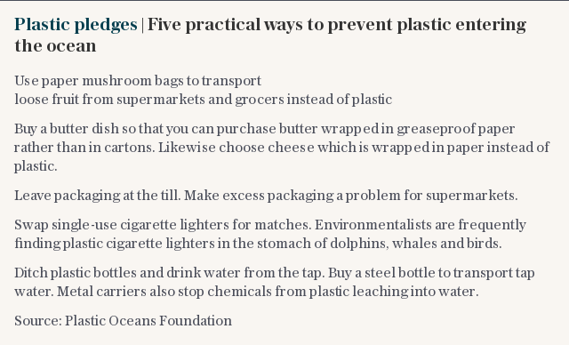 Plastic pledges | Five practical ways to prevent plastic entering the ocean