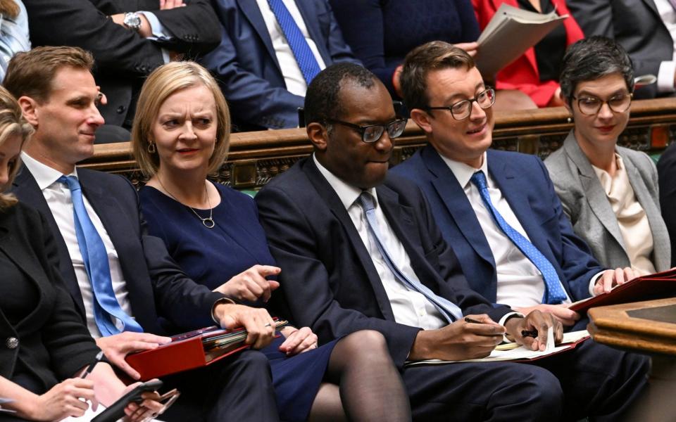 British Prime Minister Liz Truss and the Chancellor of the Exchequer Kwasi Kwarteng