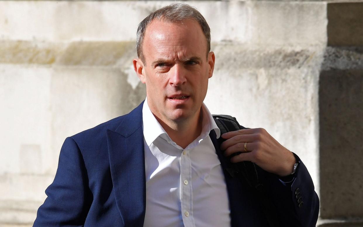Dominic Raab says that state aid and fisheries are points of 'principle' -  TOBY MELVILLE / POOL / AFP/ TOBY MELVILLE / POOL / AFP