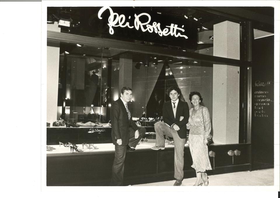 The Fratelli Rossetti store opening in New York in 1979.