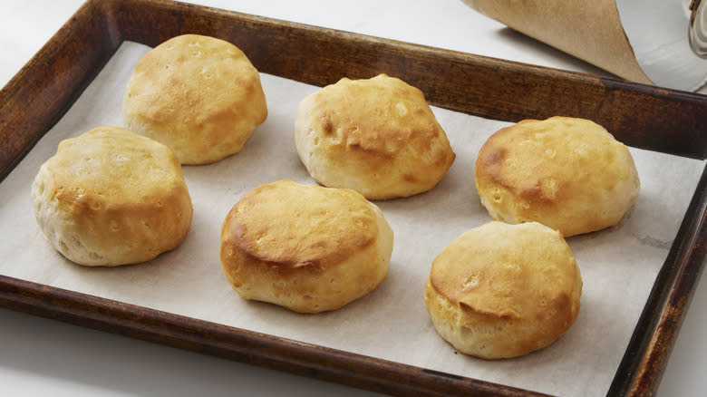 Biscuits on baking tray